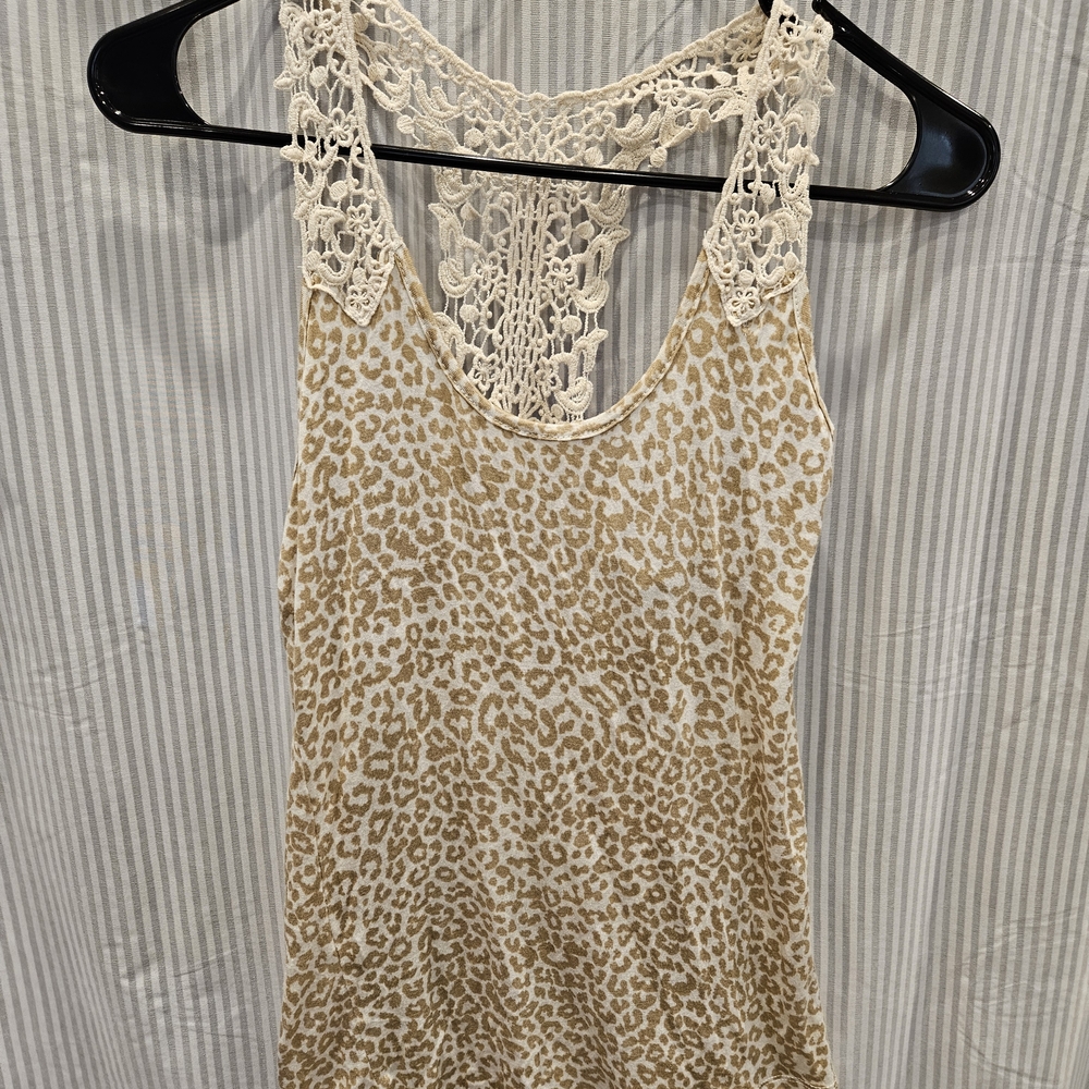 BKE Animal Print Lace Tank Top SZ L - Picture 2 of 8